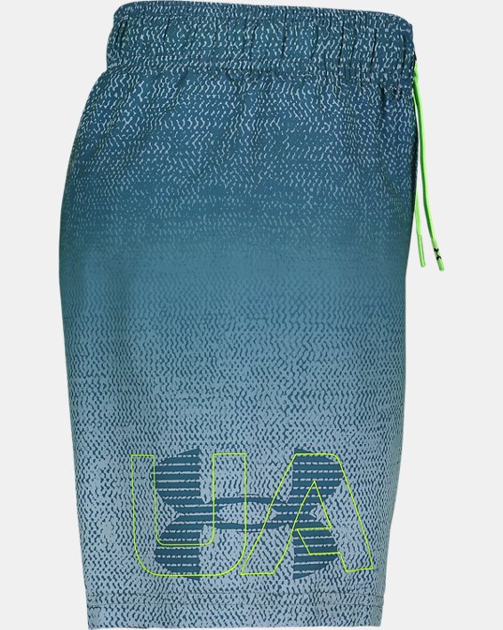 Little Boys' UA Texture Maze Swim Volley Shorts, Blue, pdpMainDesktop image number 2
